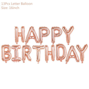 Rose Gold Happy Birthday Party Foil Balloons tekshop.no