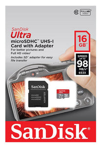 SANDISK microSDHC 16GB A1 - tekshop.no