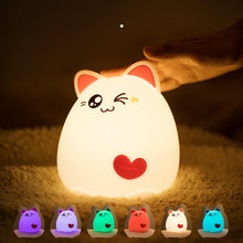 Load image into Gallery viewer, Silicone Cute kids LED Night lamp tekshop.no
