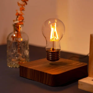 Svevende lyspære lampe - Floating Bulb Lamp Levitating and magnetic light Bulb tekshop.no