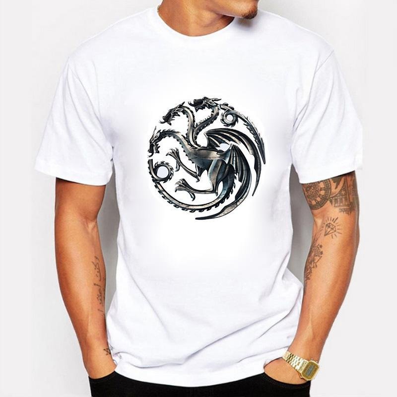 Targaryen Dragon T shirt Men Fire Blood T - shirt - tekshop.no