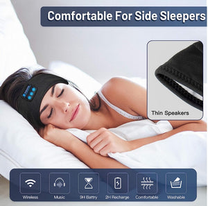 Trådløst Bluetooth-hodebånd og sove hodetelefoner Bluetooth-pannebånd Headband - tekshop.no