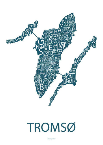 Tromsø kart (blå kart) - tekshop.no
